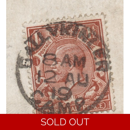 E103 Army cartoon postcard, Ballykinler Camp postmark 1919